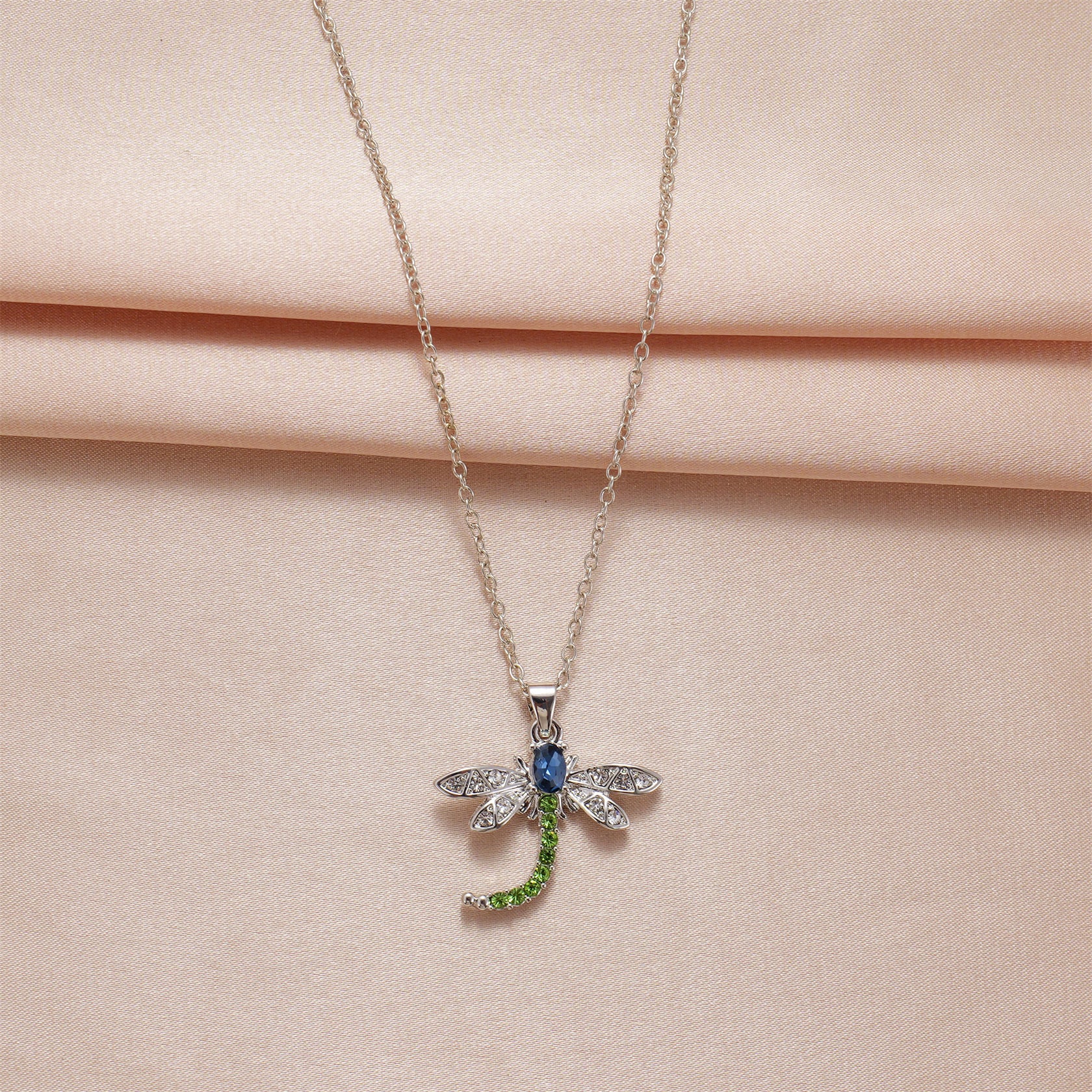 Wholesale Dragonfly Zircon Crystal Necklaces